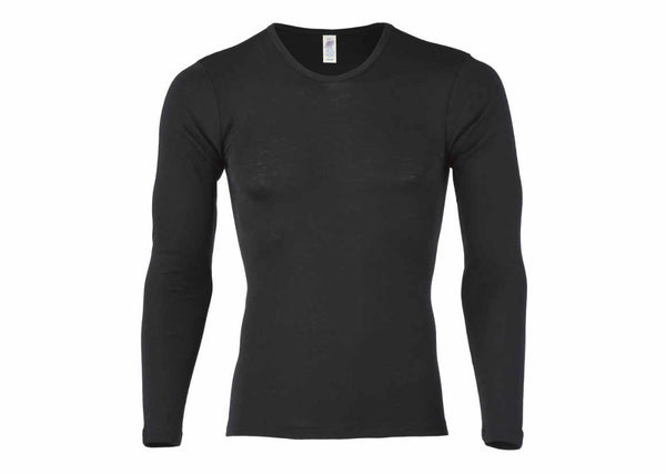 ENGEL WOOL SHIRTS | ADULT-LONG-SLEEVE SHIRT-BLACK W|S BLEND-50/52 Men's-YOOKI