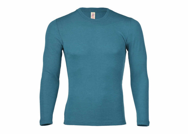 ENGEL WOOL SHIRTS | ADULT-LONG-SLEEVE SHIRT-TURQUOISE WOOL-46/48 Men's-YOOKI