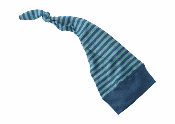 ENGEL WOOL BONNETS | HATS | MITTENS-LONG STOCKING HAT WOOL/SILK-LIGHT OCEAN/ICE BLUE-1: ~9m-2T-YOOKI