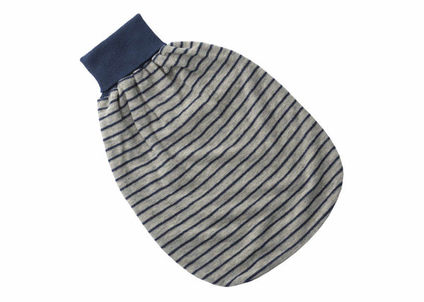 ENGEL WOOL SLEEP ITEMS | ONE-PIECE PJS | SLEEP SACKS | ROMPER POUCHES-ROMPER POUCH TERRY-GREY/NAVY STRIPE TERRY-1 (0-6m)-YOOKI