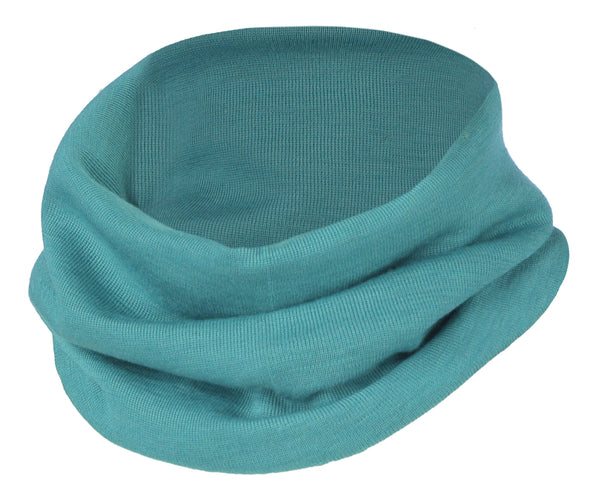 ENGEL WOOL BONNETS | HATS | MITTENS-LOOP SCARF WOOL/SILK RIBBED-ICE BLUE-1 (OS Children's/Youth)-YOOKI