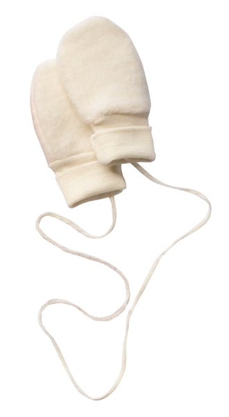 ENGEL WOOL BONNETS | HATS | MITTENS-MITTENS WOOL FLEECE (thumbless)-NATURAL-1 (OS BABY)-YOOKI